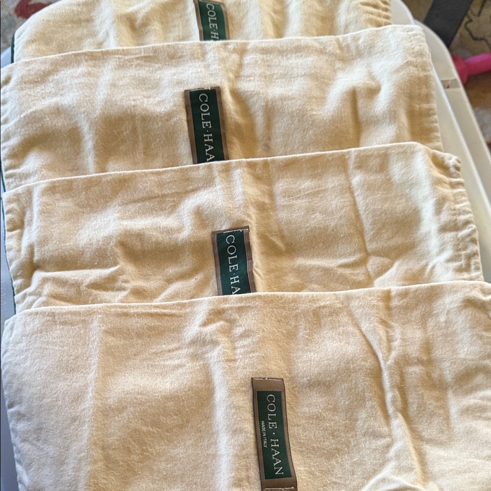 Cole Haan Cream Dust Bags Set